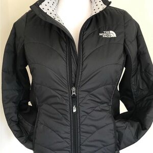 The North Face Girls' Glenda Echo Quilted Full Zip Jacket Black Medium (8-10)